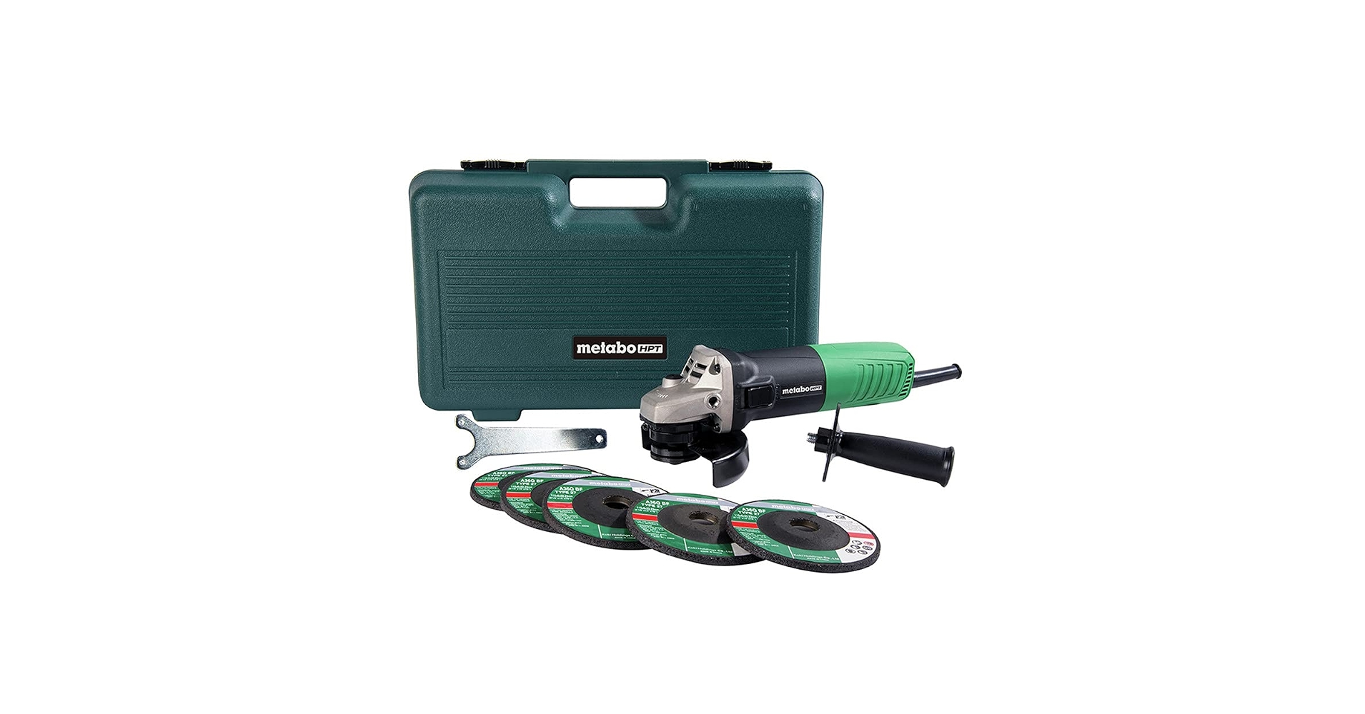 Metabo HPT G12SR4 4-1/2-inch angle grinder kit with case
