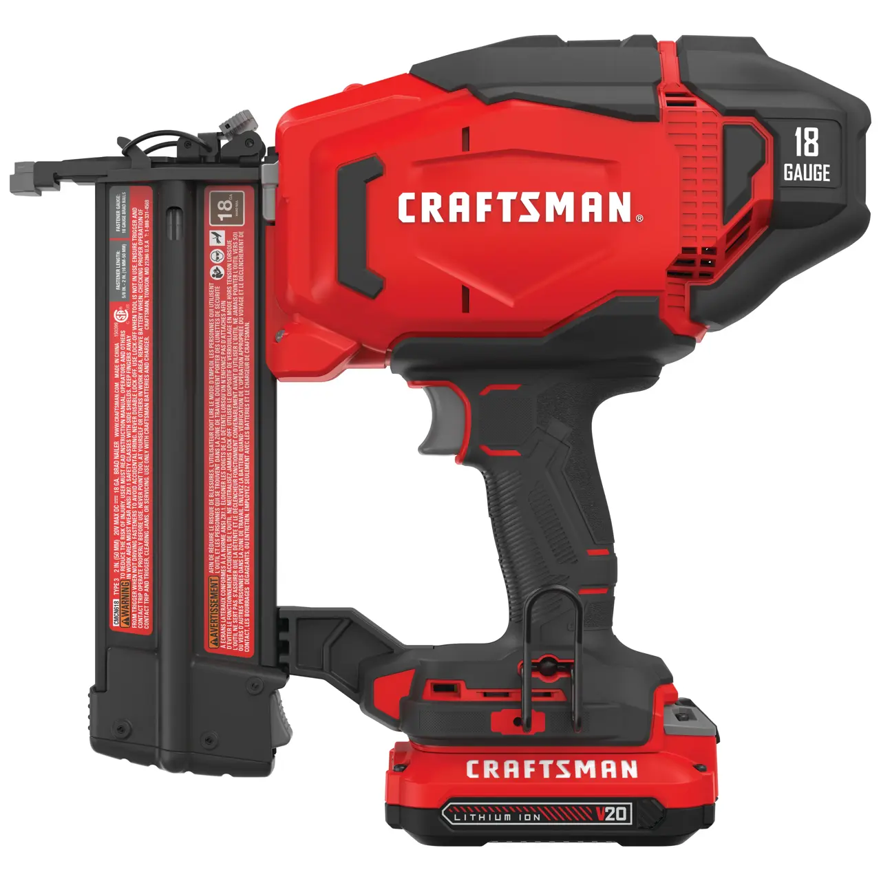 Craftsman CMCN618C1 V20 cordless brad nailer kit