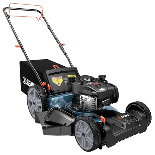 SENIX LSSG-M9 21-inch self-propelled gas lawn mower with Briggs &amp;amp; Stratton engine
