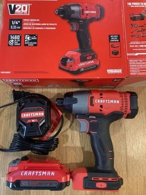 Craftsman CMCF800C1 V20 impact driver kit with box, battery and charger
