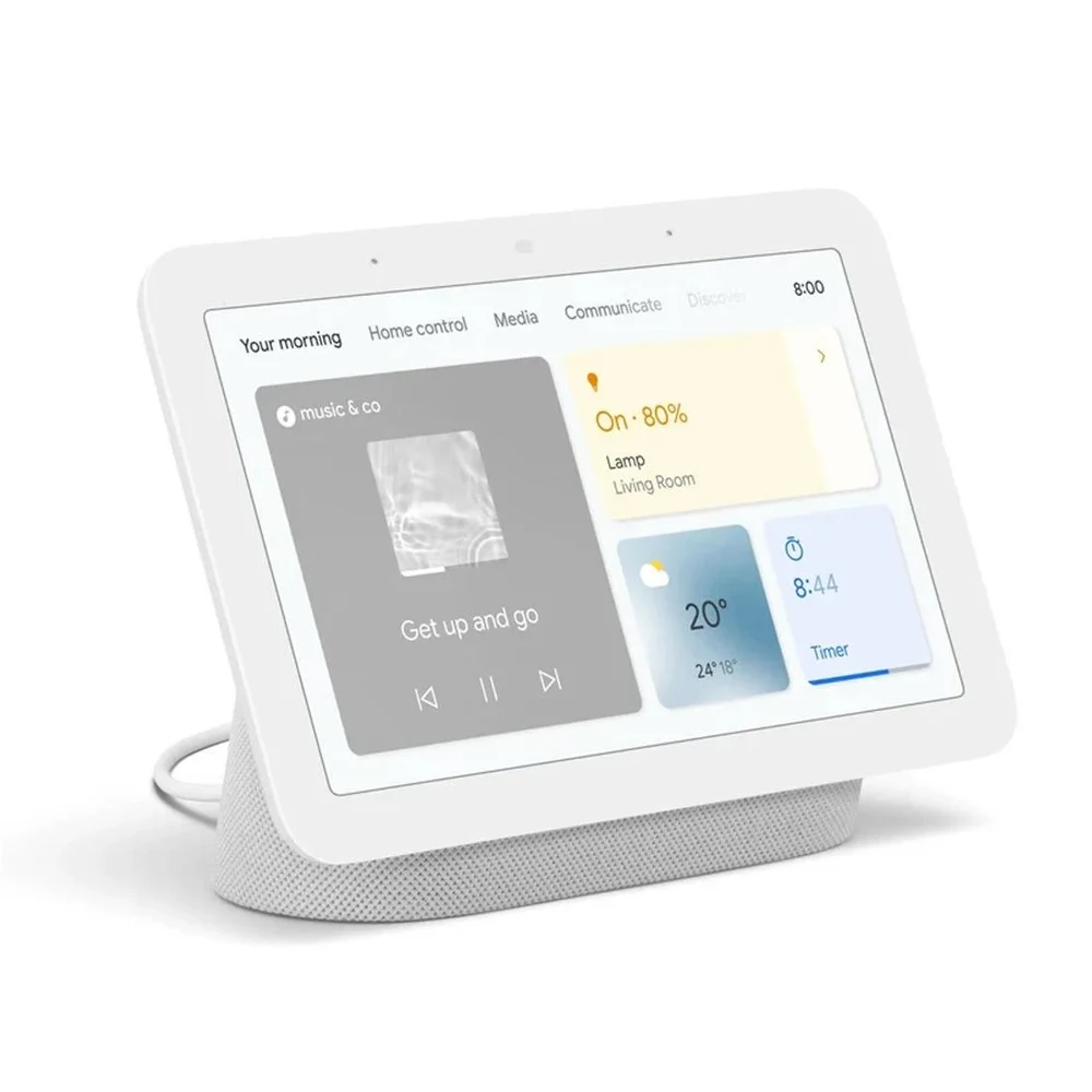 Google Nest Hub 2nd generation smart display in chalk