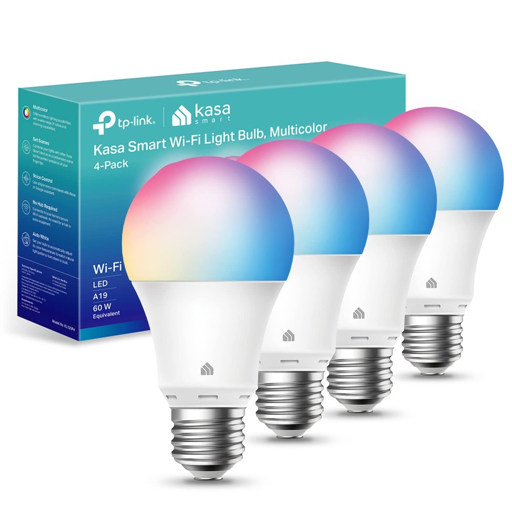 Kasa KL125P4 smart Wi-Fi light bulbs, 4-pack