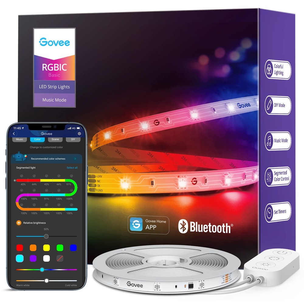 Govee RGBIC LED strip lights, 16.4 ft