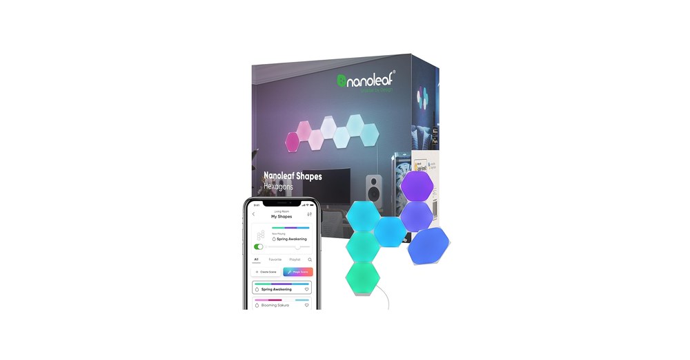 Nanoleaf Shapes hexagons smarter kit, 7 panels
