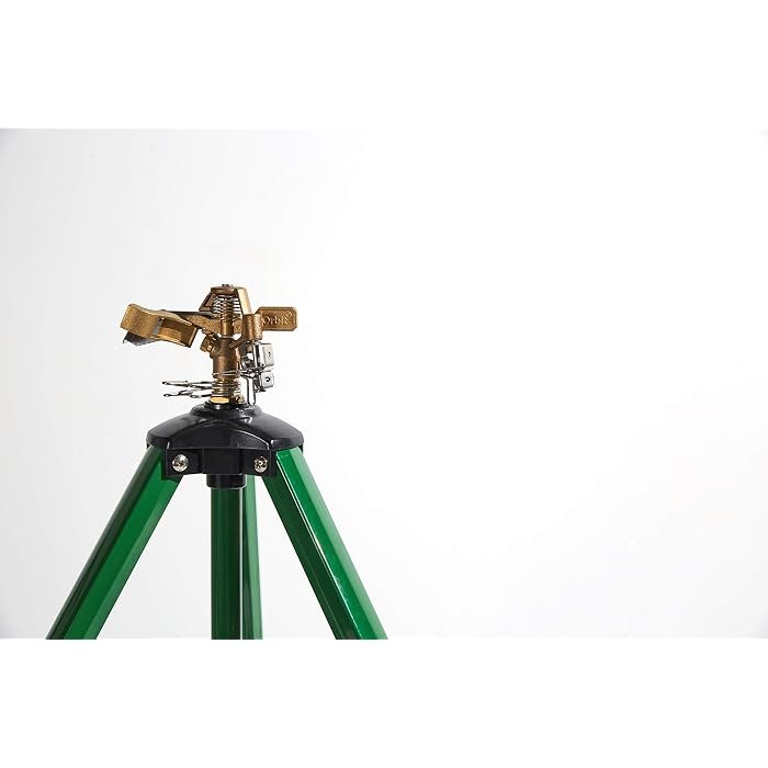 Orbit 58308N brass impact sprinkler on tripod base