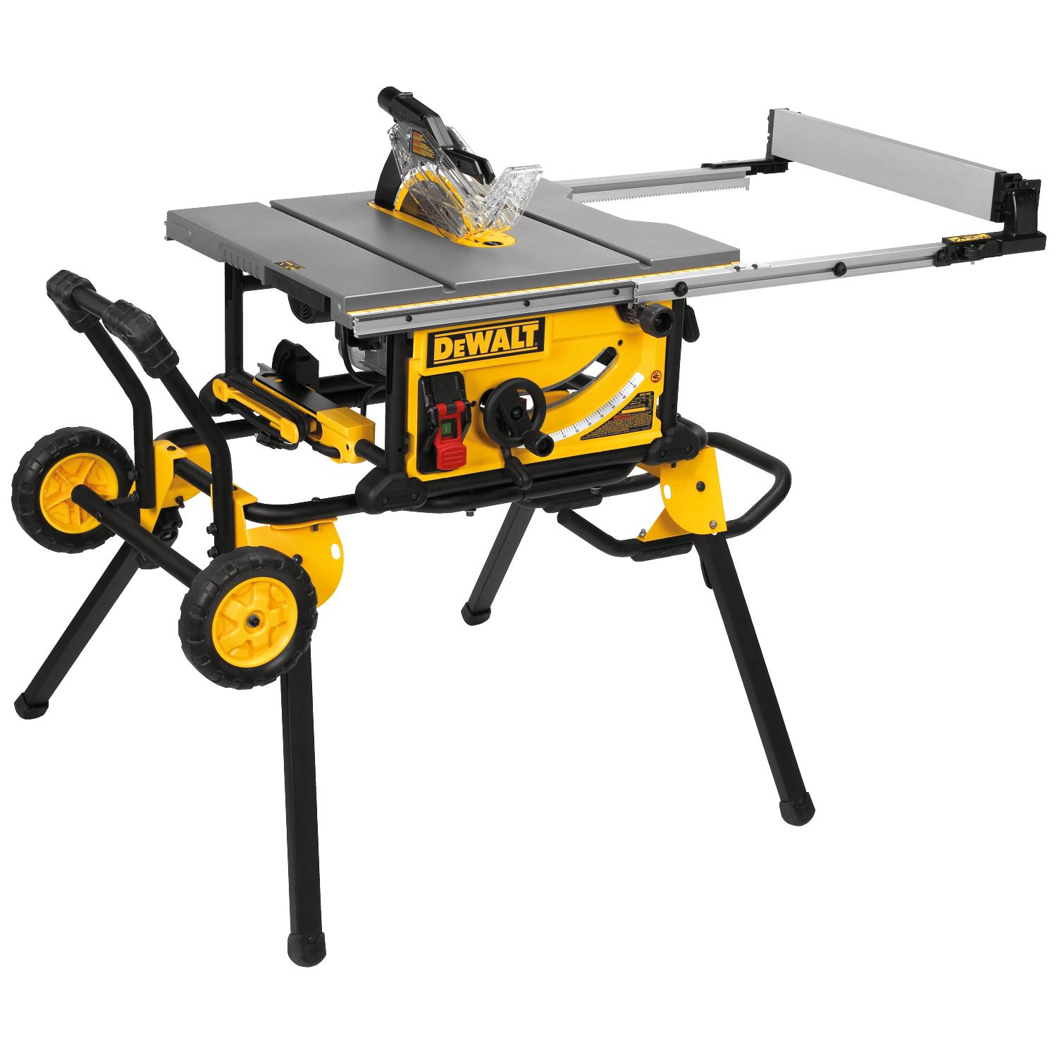DeWalt DWE7491RS 10-inch table saw with rolling stand