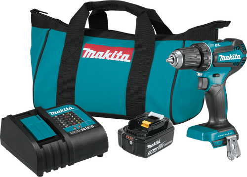 Makita XFD131 18V LXT brushless 1/2-inch driver-drill kit with bag, battery and charger